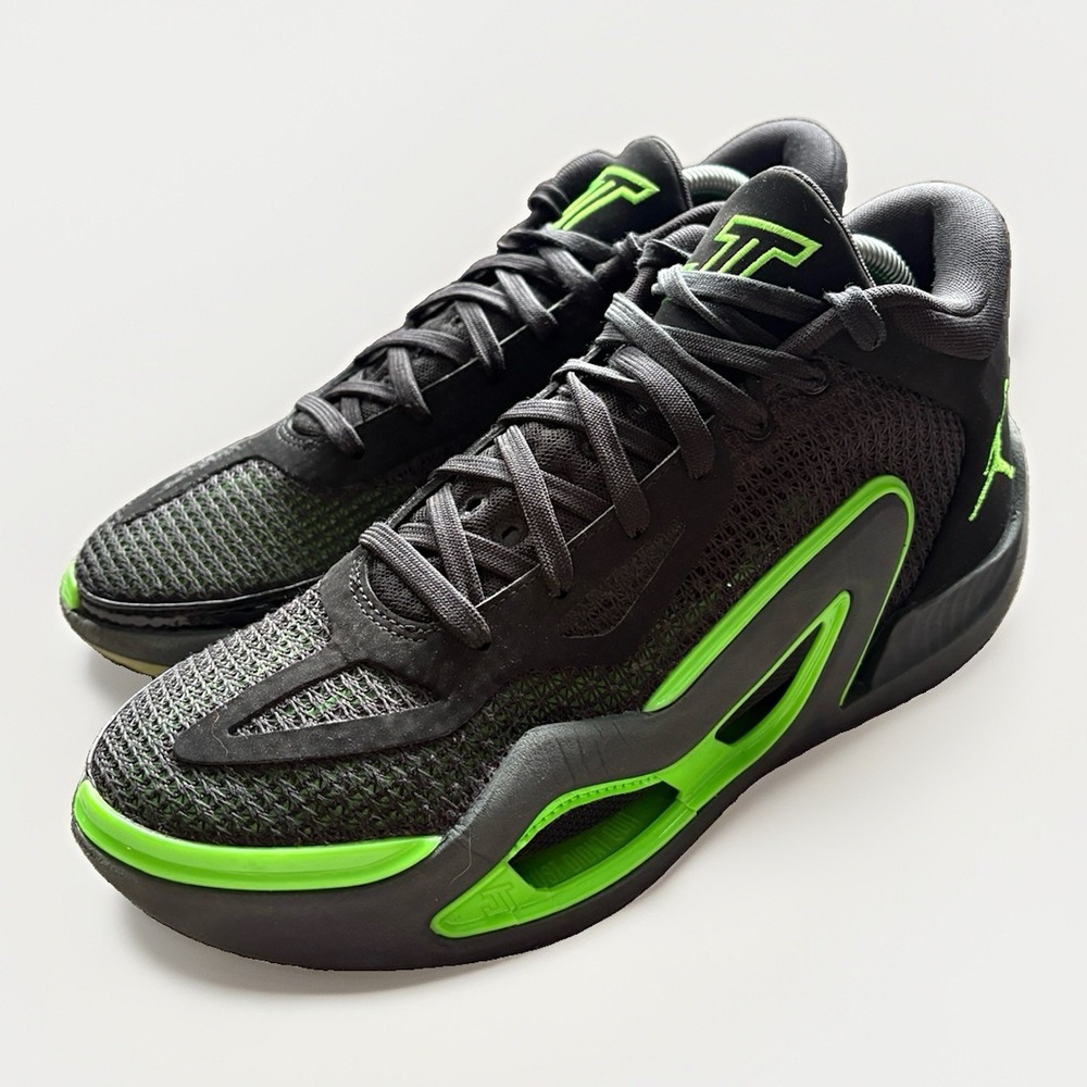 Nike Jordan Tatum 1 Basketball Shoes Anthracite Green Strike Black Men's Sz 7.5